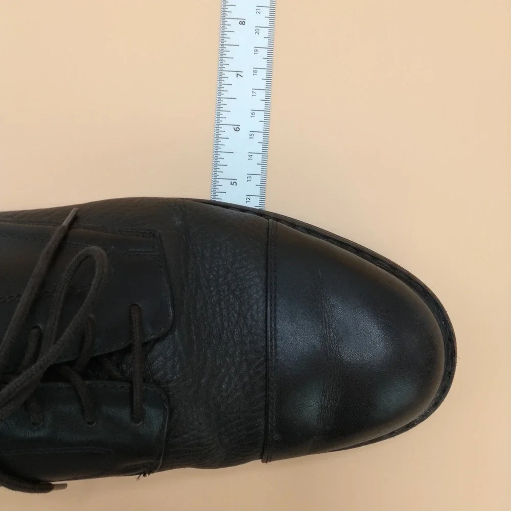 Mephisto Shoes Mens Oxford Melchior Cap Toe Brown Pebble Grain Leather 11
